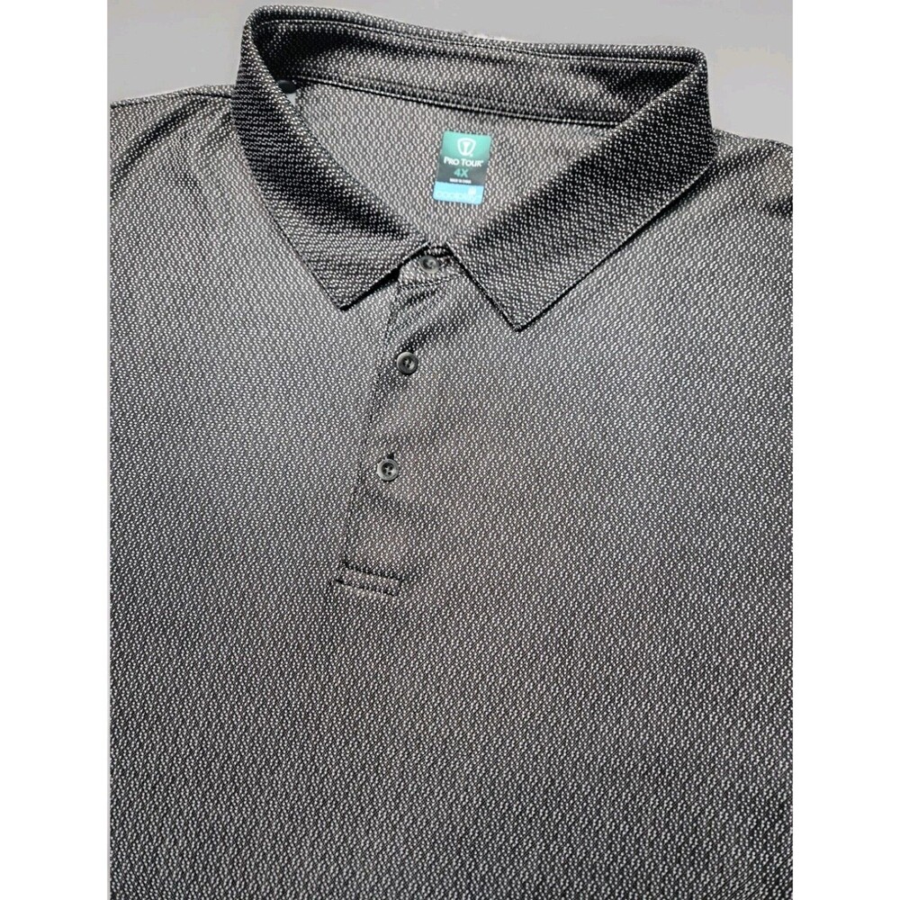 Pro Tour Coolplay Golf Polo Men's Size 4XL Short Sleeve Black Lightweight NWT